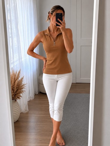 Top oberteil gerippt - gerippt, tanktop