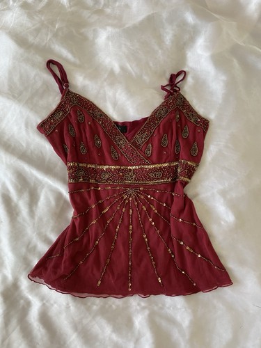 Vintage perlen top cami y2k - perlen,