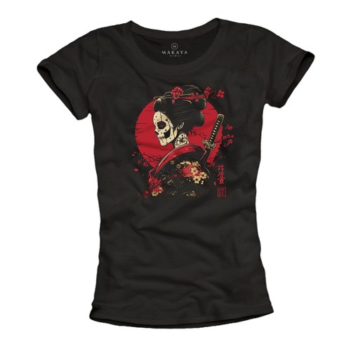 Damenshirt geisha japan motiv - geisha,